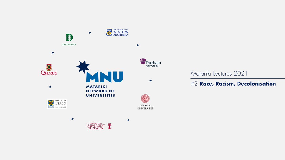 MatarikiNetwork's tweet photo. #MatarikiLectureSeries presents: "Race, Racism &amp; Decolonisation".
Event 2: "Practical impacts of racism on everyday living"
Mon 25th Oct (+1 for NZ):
https://t.co/m1NUIK3qoP
@dartmouth @durham_uni @otago @queensu @QueensBISC @uni_tue @UU_University @uwanews https://t.co/gx4Z052qNr
