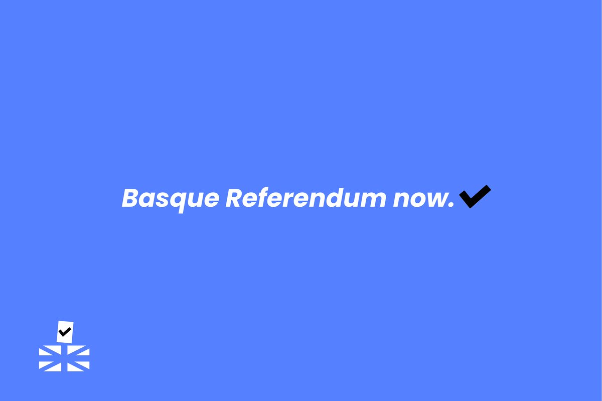 BasquesDecide's tweet photo. Basque Referendum Now ✔

#Independence #BasqueCountry #EuskalHerria https://t.co/WJsADFbunq