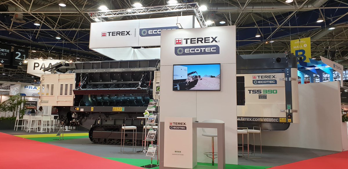 TerexEcotec's tweet photo. Pollutec’s doors have opened and the Ecotec team are ready and waiting to greet you.  Visit us in Hall 3, Stand B100 to see the TSS 390T on display and learn more about our product range #Ecotec #TSS390T #RecyclingEquipmentForEveryApplication #Pollutec2021 https://t.co/kgvy0gdA7x