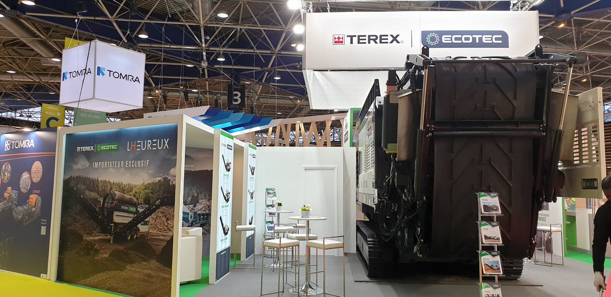 TerexEcotec's tweet photo. Pollutec’s doors have opened and the Ecotec team are ready and waiting to greet you.  Visit us in Hall 3, Stand B100 to see the TSS 390T on display and learn more about our product range #Ecotec #TSS390T #RecyclingEquipmentForEveryApplication #Pollutec2021 https://t.co/kgvy0gdA7x