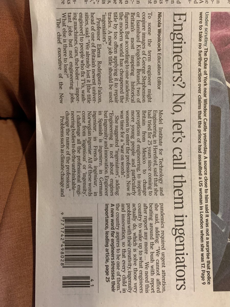 So I am a Chartered Civil and Structural Ingeniator, and a Fellow of the possibly-about-to-be-renamed Royal Academy of Ingeniators! It’s all in the name! Ingenuity and creativity are certainly at the heart of what we do, not just fixing things, so let’s have this conversation.