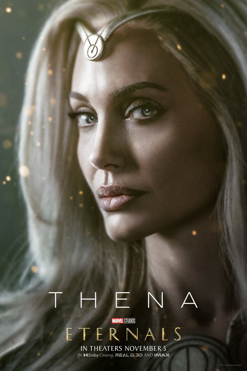 “Gilgamesh becomes her protector. And when we find them in the modern day, they're living off the grid in a cabin in Australia because she's too dangerous to have around humans, so it's a fun arc for Angelina to play.” - Nate Moore on Angelina Jolie in #Eternals