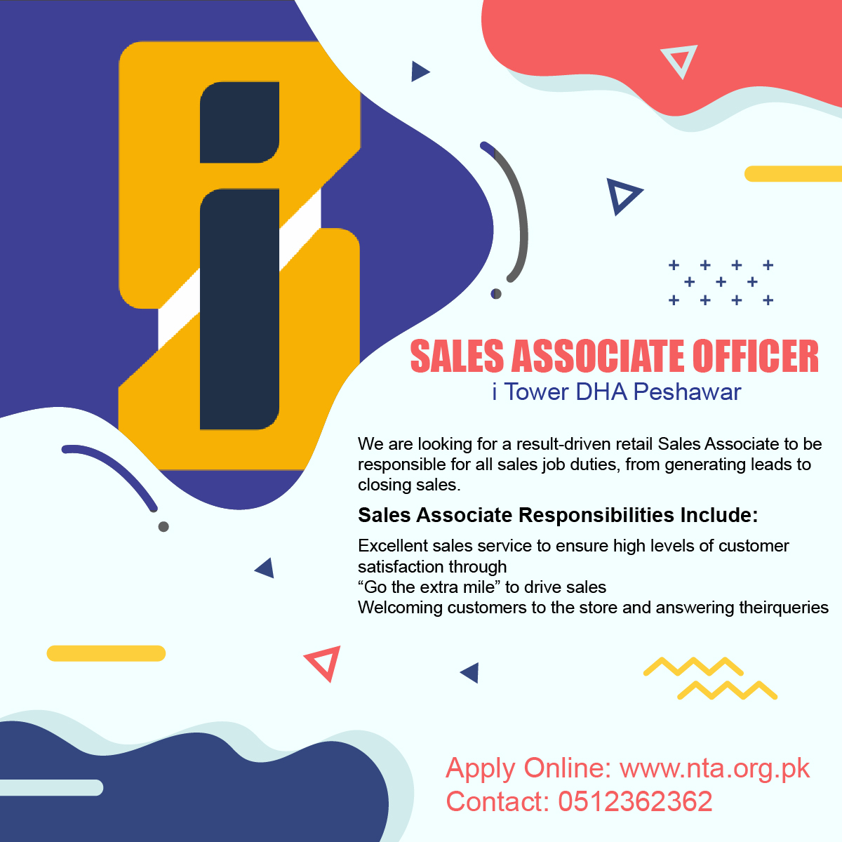 NobleTesting's tweet photo. Private jobs in Peshawar.

Sales Associate Officer at i-Tower DHA Peshawar

Apply Online: https://t.co/kR9d6Vp6GG | 0512362362 https://t.co/6ryQXOyFpR