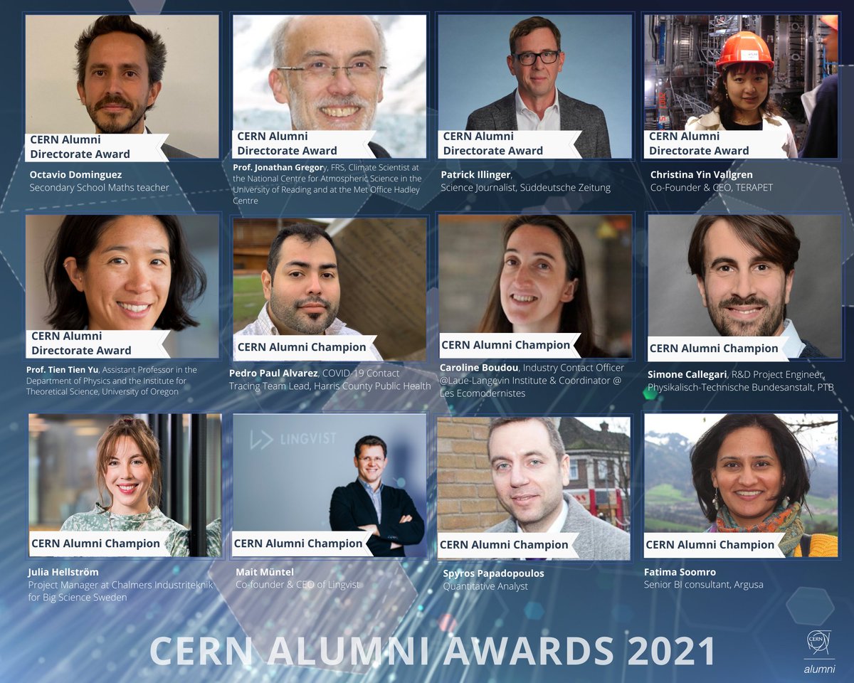 cernalumni's tweet photo. Celebrating our #CERNAlumni #SecondCollisions award winners!
https://t.co/UHVEs1jzHo
#ResearchMatters #CERNImpact https://t.co/UJ44dZ4EVQ