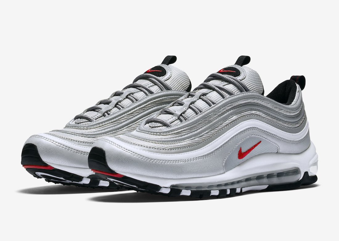 viewsfrance's tweet photo. À l'occasion de ses 25 ans, la Nike Air Max 97 "Silver Bullet" fera son retour en 2022. https://t.co/9pKk8d2wHr