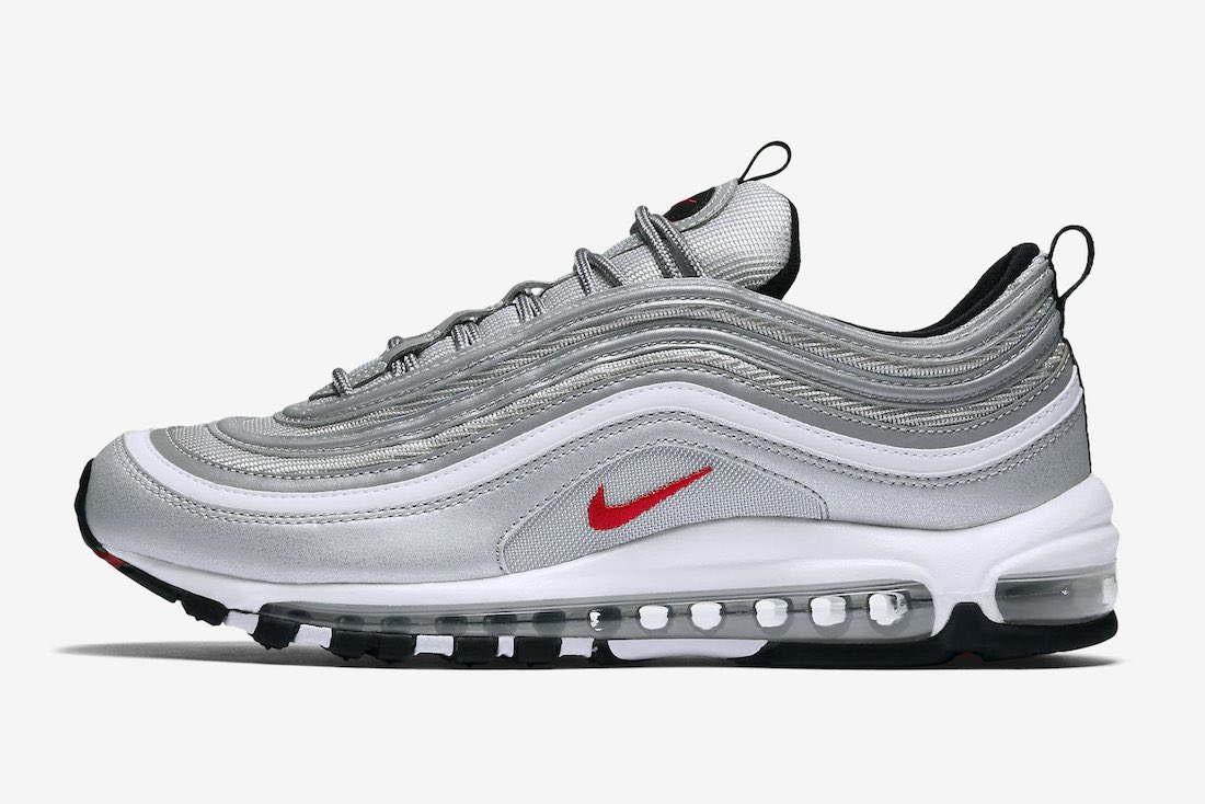 viewsfrance's tweet photo. À l'occasion de ses 25 ans, la Nike Air Max 97 "Silver Bullet" fera son retour en 2022. https://t.co/9pKk8d2wHr