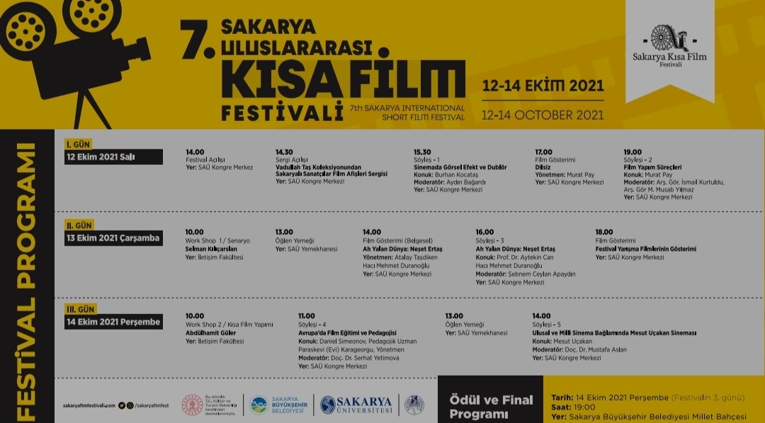 Tüm takipçilerimiz davetlidir...
<a href="/FatihSavasan/">FatihSavasan</a> <a href="/Adiguzel_Yusuf/">Yusuf Adıgüzel</a> 
<a href="/sakaryauni/">Sakarya Üniversitesi</a> <a href="/sauiletisim/">SAÜ İletişim Fakültesi</a> 
#kısafilm #kısafilmyarışması