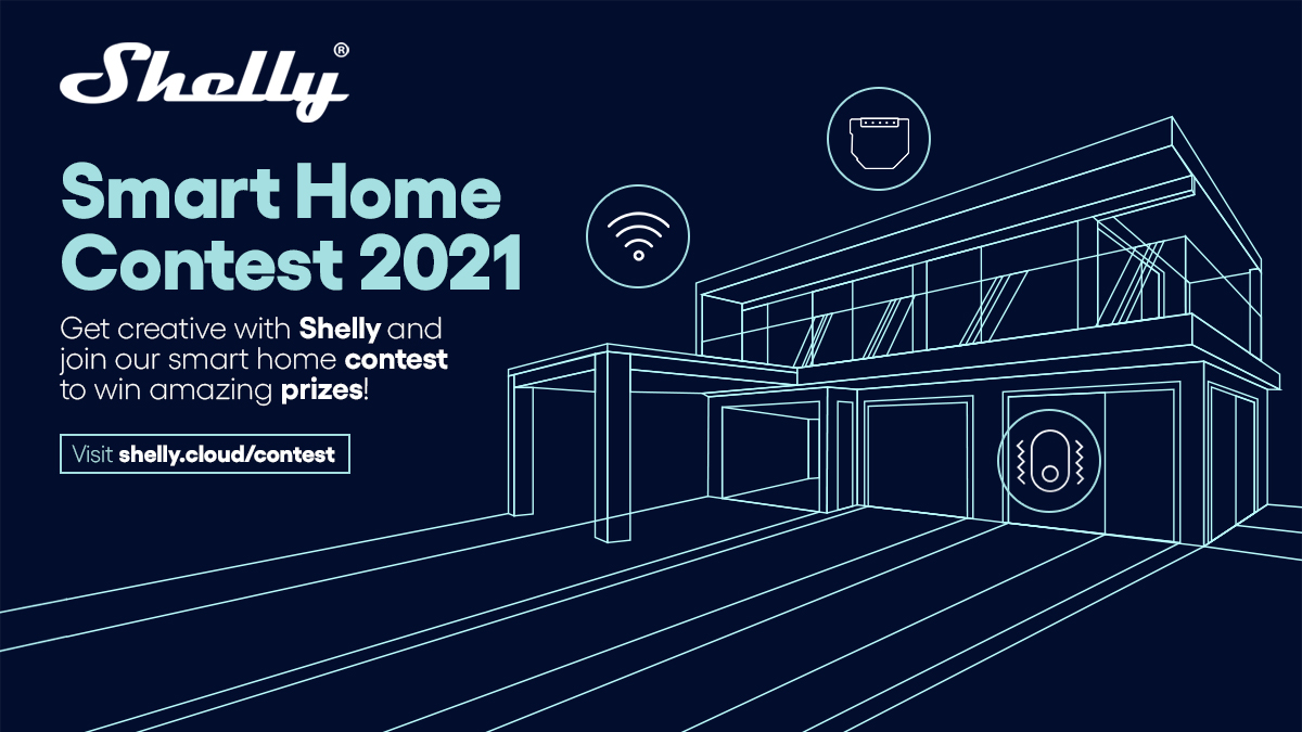 shelly_IoT's tweet image. Get creative with Shelly and join our Shelly #SmartHomeContest 2021 to win amazing prizes! 
🏆 All submitted projects will be awarded a 20 Euro voucher code. And the most creative projects will receive amazing prizes! 🤩

‼️ Learn more at: shelly.cloud/contest/ 

#shelly #IoT