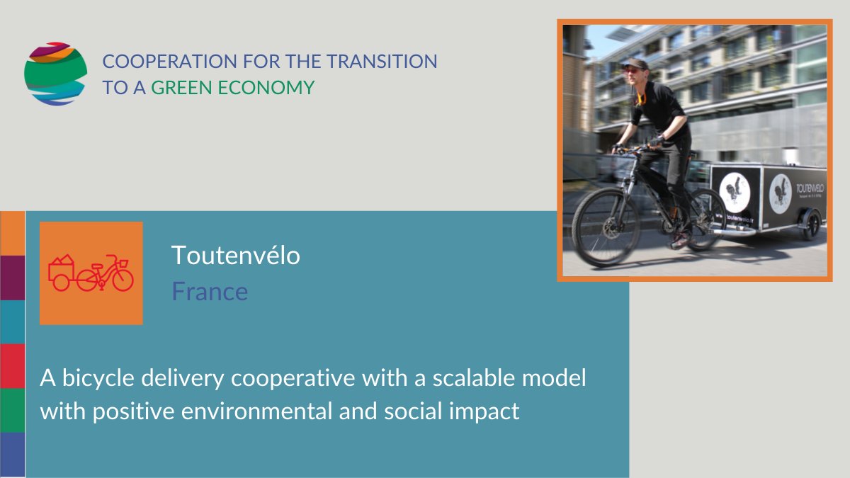 CoopsEurope's tweet photo. At the forefront of the green transition, we find many #coops initiatives. Think of 🇫🇷Toutenvélo🚴.

Their "freechise" or free franchise model is based upon the sharing of ideas and best practices to grow and increase impact!

More #coops4dev 🌍 research 👉https://t.co/nkUSiOfiPD https://t.co/YbLnQ2ZlEu