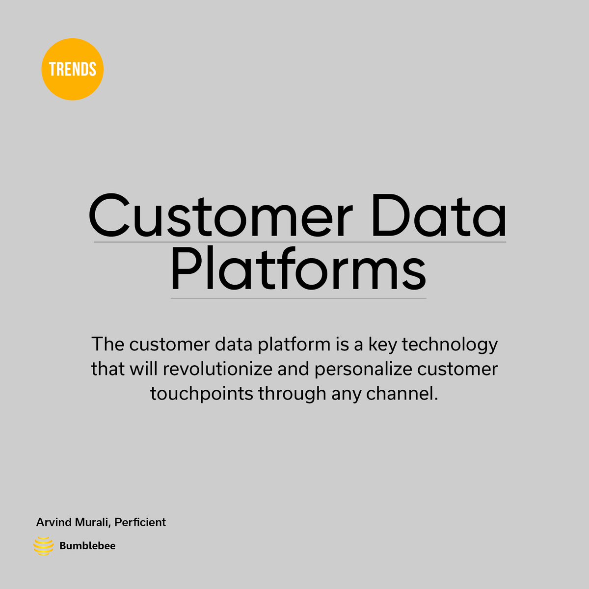 Bumblebee_SA's tweet photo. Tech Trends Set To Revolutionize The Web – Customer Data Platforms

CDPs collect massive amounts of data (any type), create customer profiles, stitch customer interactions and transactions, and use machine learning to personalize content. - Arvind Murali, Perficient https://t.co/qFQLLRRlZT