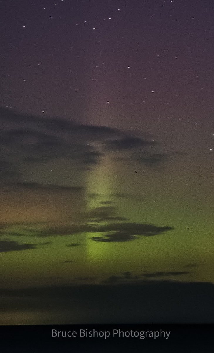 bruce_bishop's tweet photo. The Northern Lights were visible as far south as Sheffield Lake, Ohio this morning. Tall pillars and even some red ones in the #aurora #NorthernLights #AuroraBorealis @NWSCLE @SPACEdotcom @YourChronicle @Neoweather @kaylamck_wx https://t.co/3t32vZJcFW