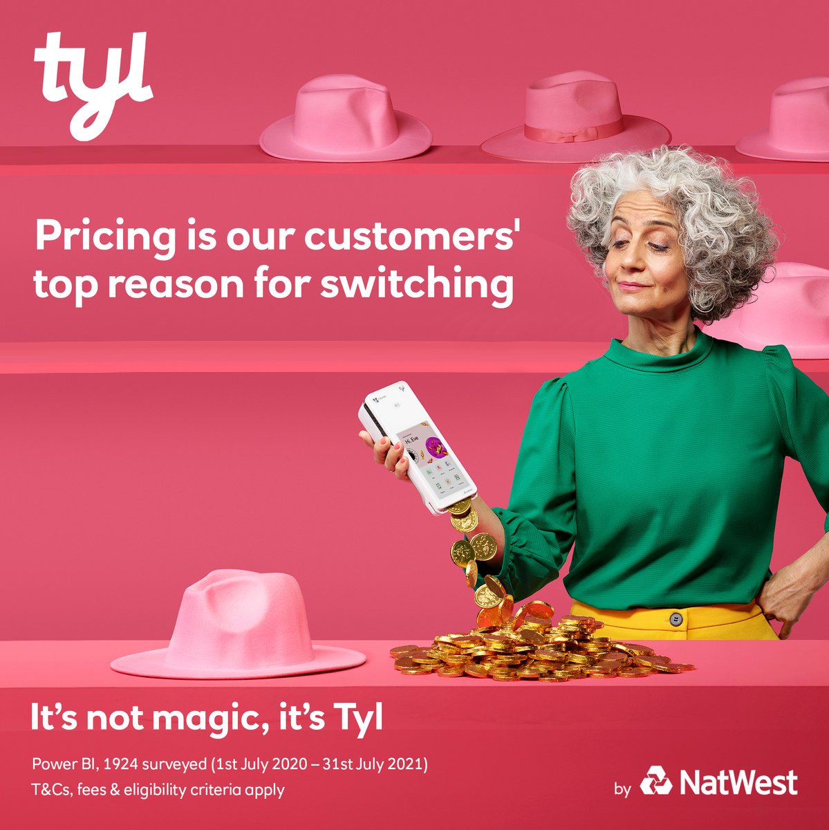 TylByNatWest's tweet photo. You could be missing out on great savings when you take payments - join Tyl today!

Visit our website to find out more: https://t.co/SalMin8a7B

#ItsNotMagic #ItsTyl https://t.co/xIfJwxvTlo