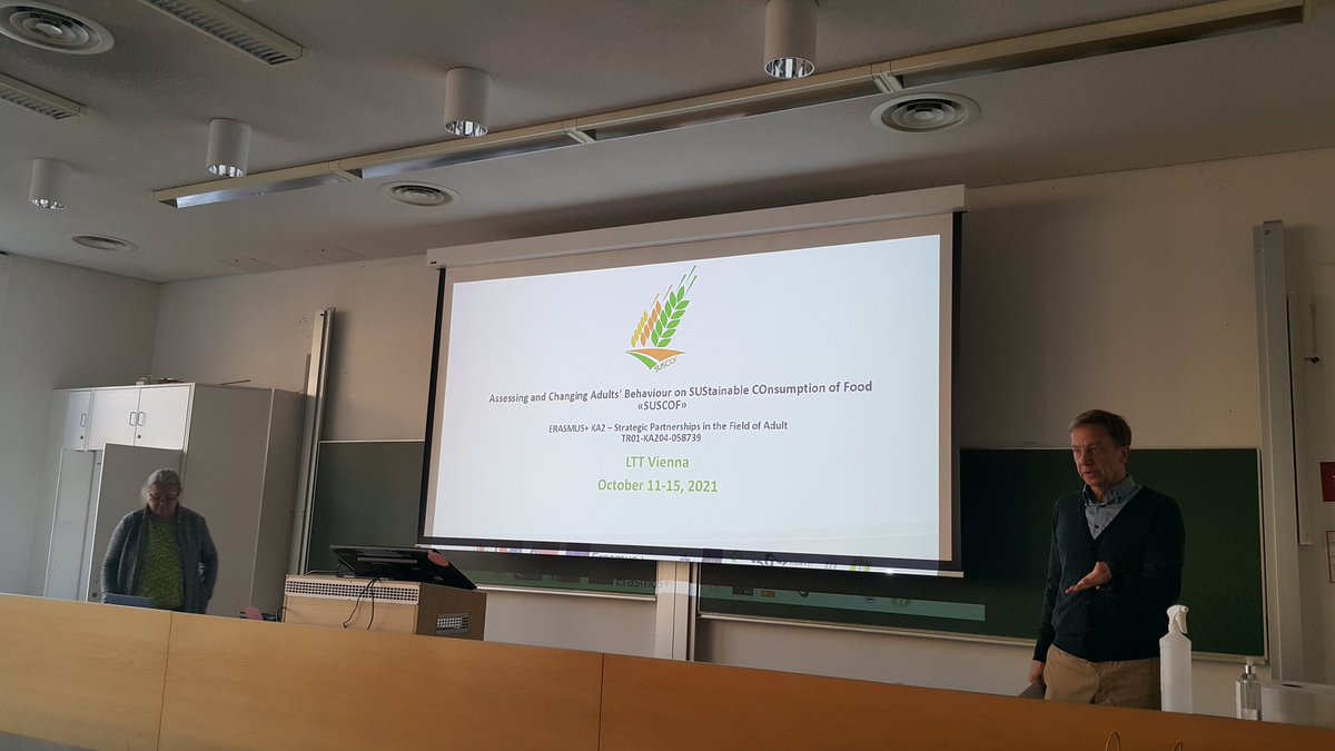 SusCoF's tweet photo. Day 2 in LTT activity. Martina Hanova from Slovak University of Agriculture in Nitra presents the findings on Output 2 &amp; 3 in the first session of the day. https://t.co/1bHfHq6t5C