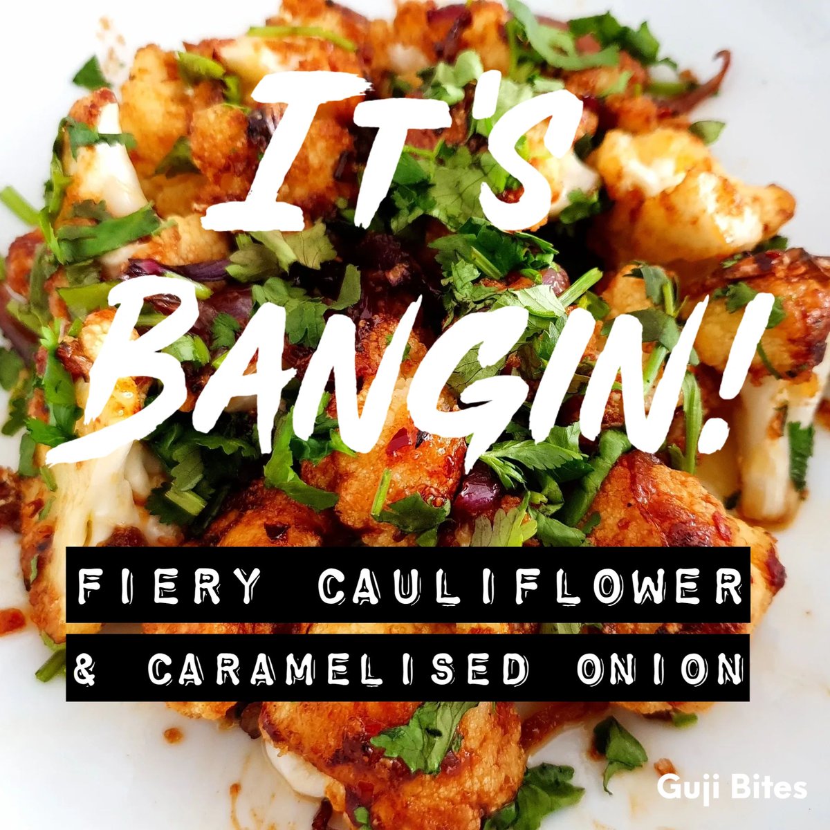 BitesGuji's tweet photo. You really need to try our Veggie special this October! Browned Florets of Cauliflower, glazed in a fiery Masalo &amp; Honey sauce, complemented with Caramelised Onion, Spring Onion and Coriander.

https://t.co/kVzRD2aGK1

#bangbangcauliflower #gloucester #currywraps https://t.co/PzM1Iu8i1Y