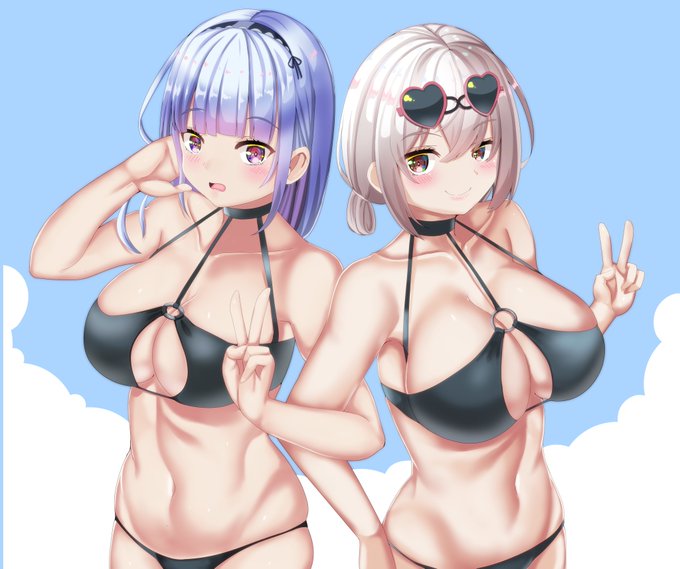 #秋だけどまだ全然暑いので水着絵再掲してもいい
ダイドーとシリアス 