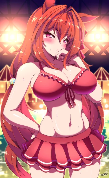 #秋だけどまだ全然暑いので水着絵再掲してもいい
まだまだ水着の季節だぜ‼️👙💕💕 