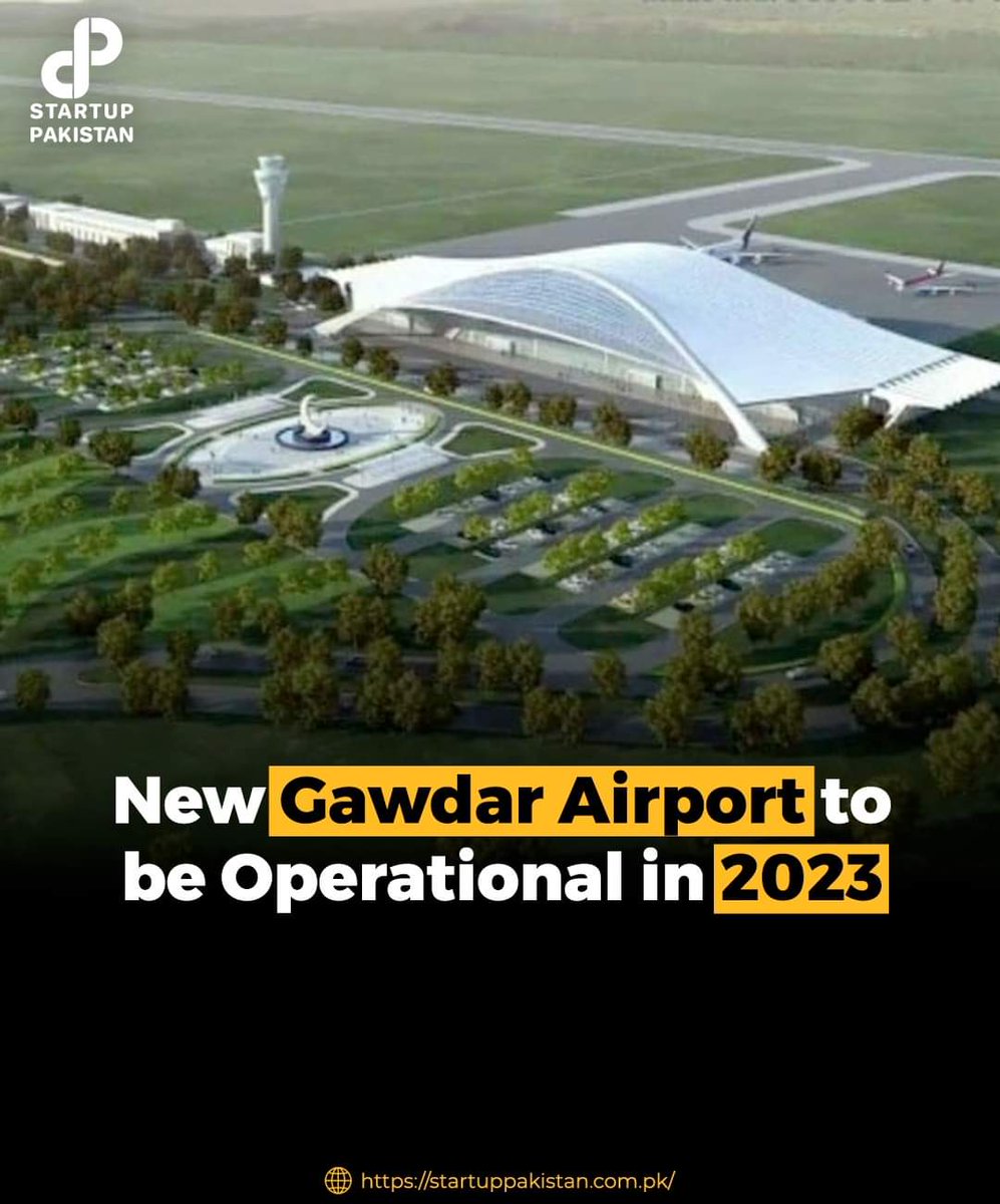 ALD_Pakistan's tweet photo. The new Gwadar International Airport would become operational by September 2023.
The passenger terminal building of the airport, which covers an area of 4,300 acres, would be completed by June 2023, while the overalls construction is expected to be completed in September 2023. https://t.co/CUcl4MZGTs