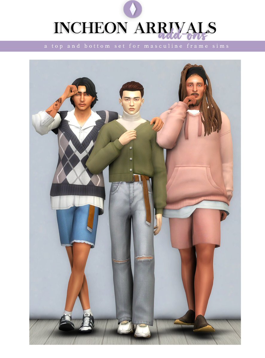 nucrests's tweet photo. Incheon Arrivals Addons are now available for everyone! Hurry and go grab them now enjoy! 💜#TheSims4 #TS4CC

Download here: https://t.co/hUXIR1Rozp https://t.co/zUmU2TkMBk