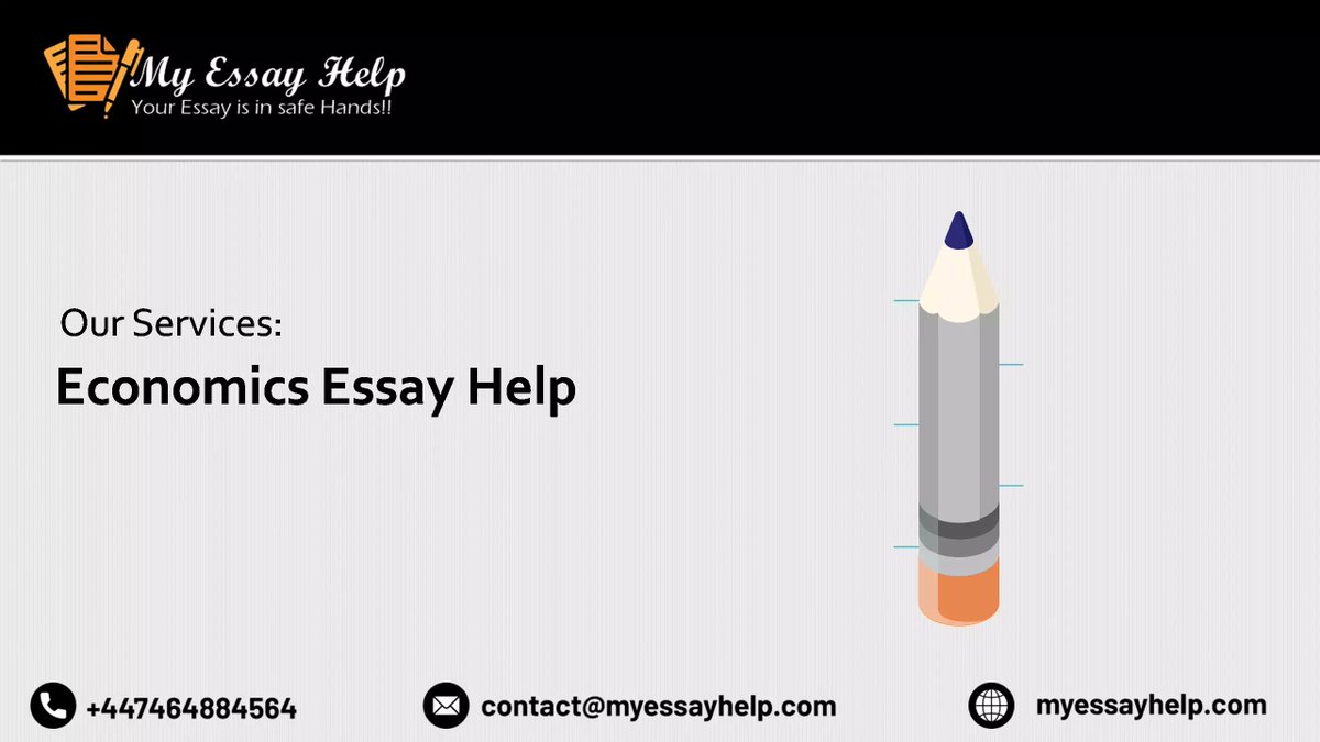 MyEssayHelp2's tweet image. My Essay Help provides Essay Help at affordable price. My Essay Help is the one-stop destination for the required help for writing any type of essays online.
#essayhelp
#economicsessayhelp
#myessayhelp