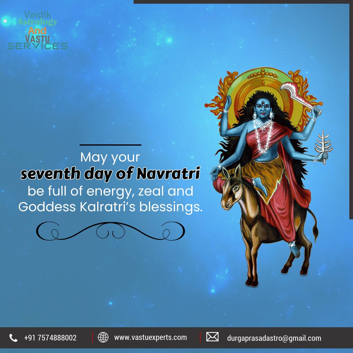 May your seventh day of Navratri be full of energy, zeal and godess kalratri's  blessings

#Kalratri #kalratrimata #kaalratrimaa #navratri2021 #navratri #navratrispecial #navratri2k21 #acharyadurgaprasadshastri #navratri7thday #navratriday7 #NavratriVibes