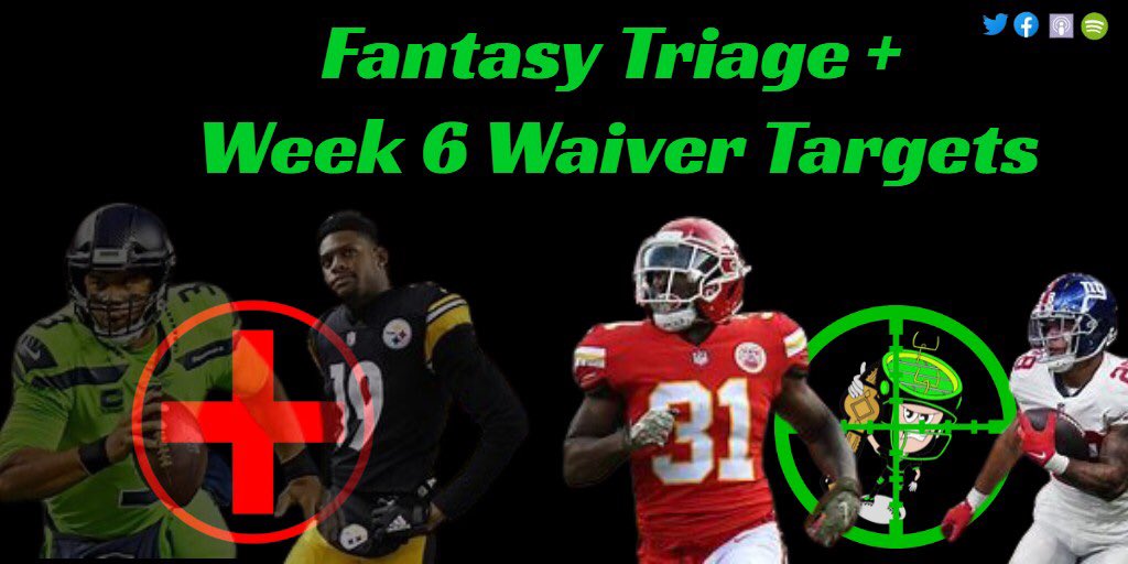 PigskinChamps's tweet photo. Week 6 Waivers Targets 🎯+ Fantasy Triage 🏥

On today’s show:
🔸Top-4 RB Targets
🔸Streaming QBs
🔸Injury breakdown

#FantasyFootball #WaiverWire #NFL @MyFantasyLeague 

Apple: https://t.co/X3P0rueeiT
Spotify: https://t.co/j1F7KxgYo6 https://t.co/fRvHA38PFV