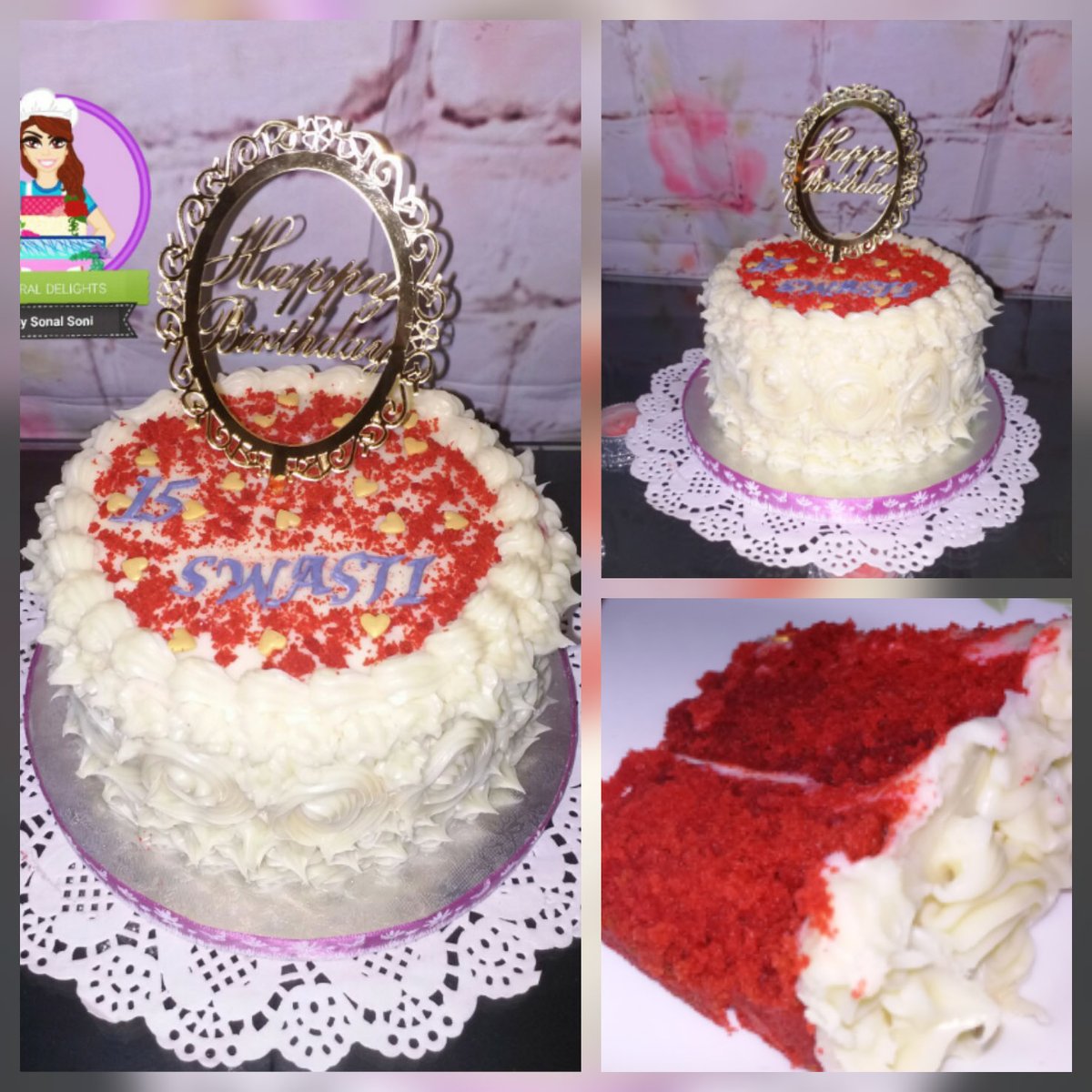 sonalyou's tweet photo. #RedVelvetCake, filled with #callebaut #darkchocolate #ganache, n covered in #whitechocolate ganache.
#eggfree #vegetarian #baking #cake #astraldelights #memories #throwback #workshop #sonalsaketsoni #homemade #signaturecake #gratitude #happyme๐ฅฐ https://t.co/uji4Bm7oRp