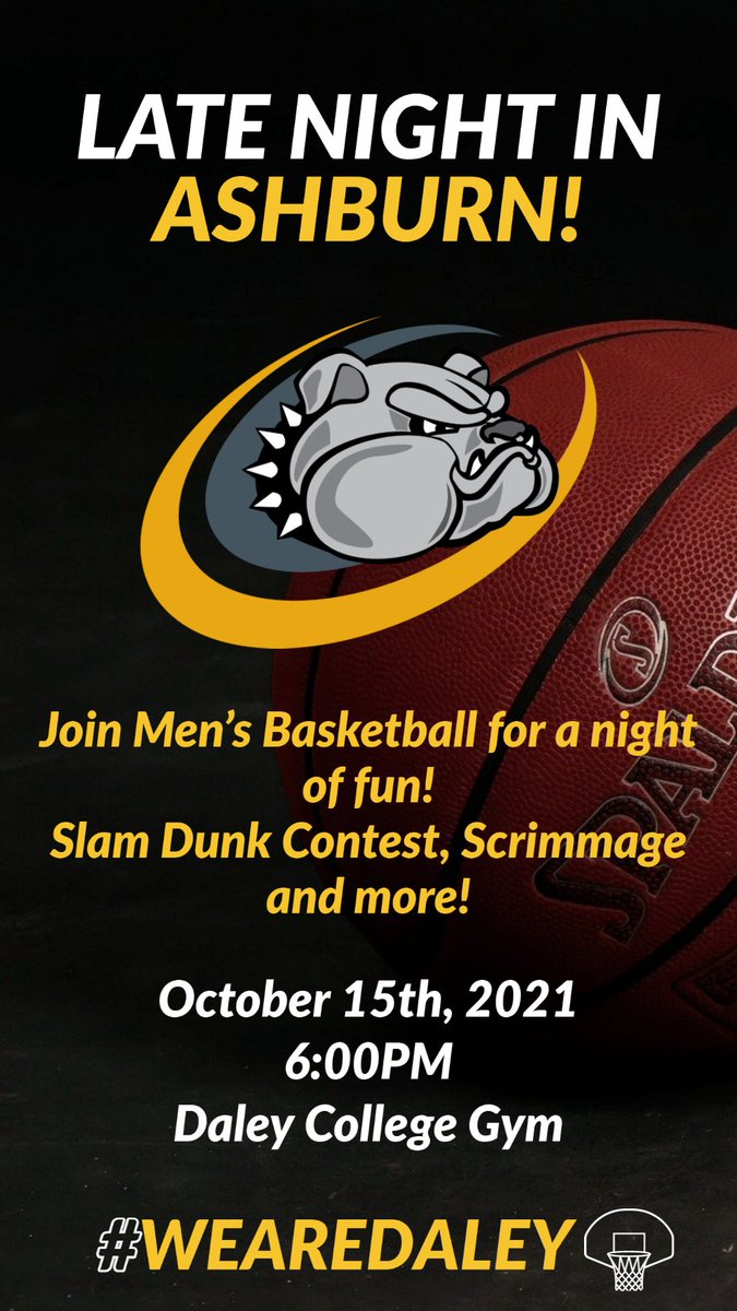DaleyCollegeBBK's tweet photo. We are inviting you to come out and help us kick off the season for Men’s Basketball! Our Midnight Madness (Late Night at Ashburn)at Daley College. 
7500 S Pulaski Rd, Chicago, IL 60652 https://t.co/29SoweEmti