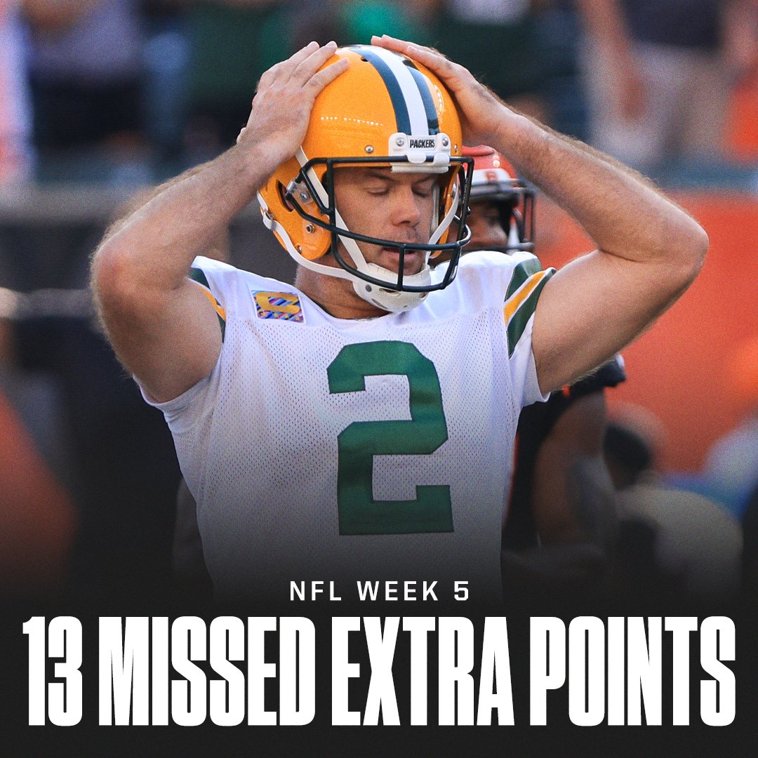 ESPN on Twitter "Week 5 saw the most missed extra point attempts in