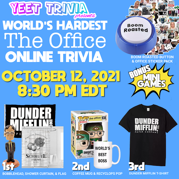 YeetTrivia's tweet photo. https://t.co/l9HSSrOwqB 
#theoffice #dundermifflin #papercompany #theofficenbc #michaelscott #dwightschrute #jimhalpert #pambeesley #ryanhoward #andybernard  #oscarmartinez  #creedbratton #meredithpalmer #stanleyhudson #darrylphilbin #kellykapoor #tobyflenderson #scranton https://t.co/DKEugXR2Vw