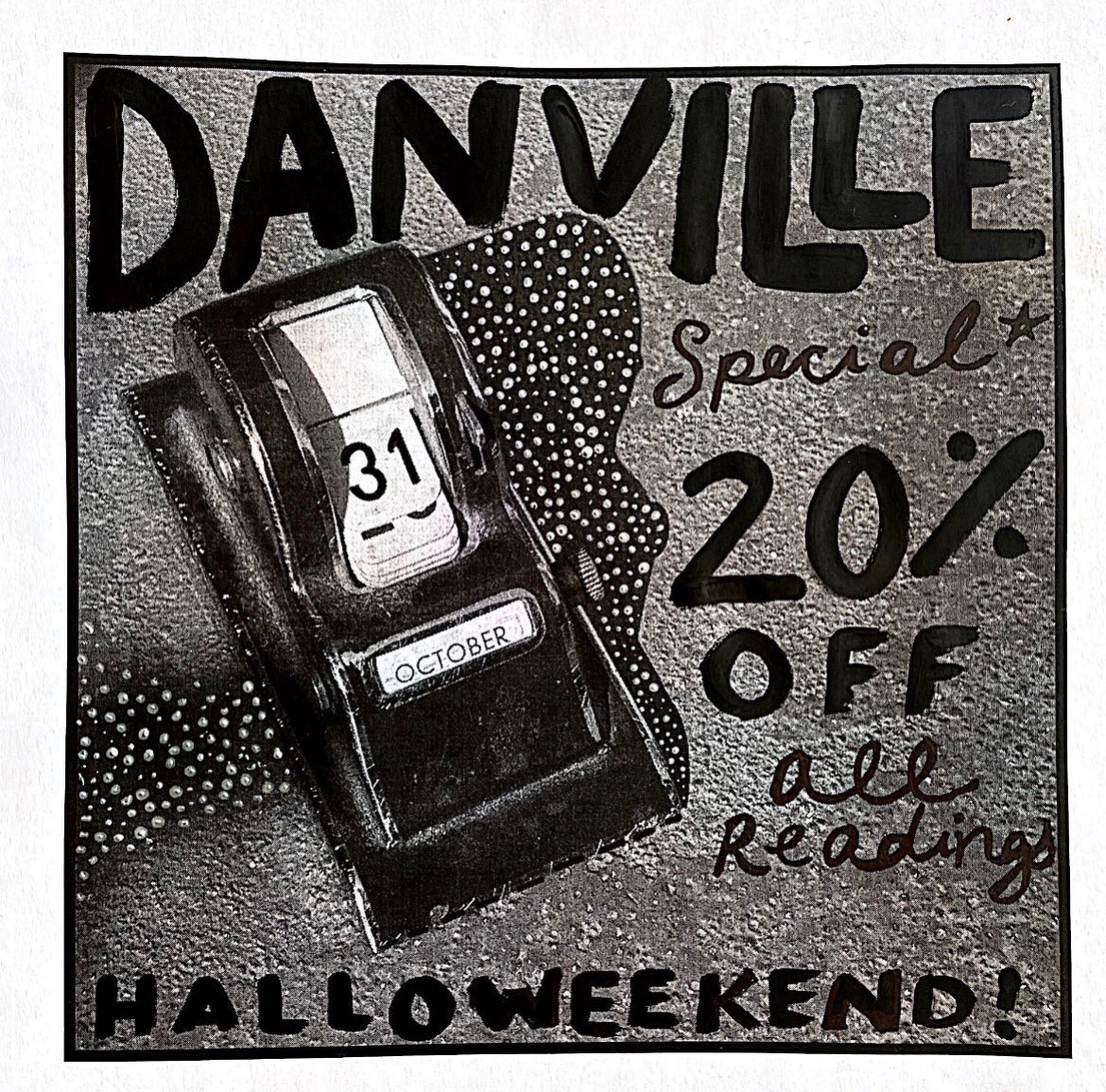 Whaddup Danville twitter (is anyone here from Danville?). Book an in-person reading with me over Halloweekend. Use code DANVILLE, link: sunlightoracle.as.me/schedule.php