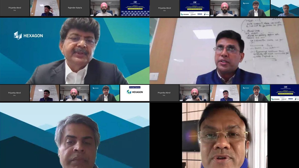 Hexagon_IN's tweet image. The Conference on #GeospatialTechnologies for Agriculture hosted by the @FollowCII on Oct 8, saw various government officials and industry leaders talk about the role of #Geospatial in enhancing #Agricultural #productivity.