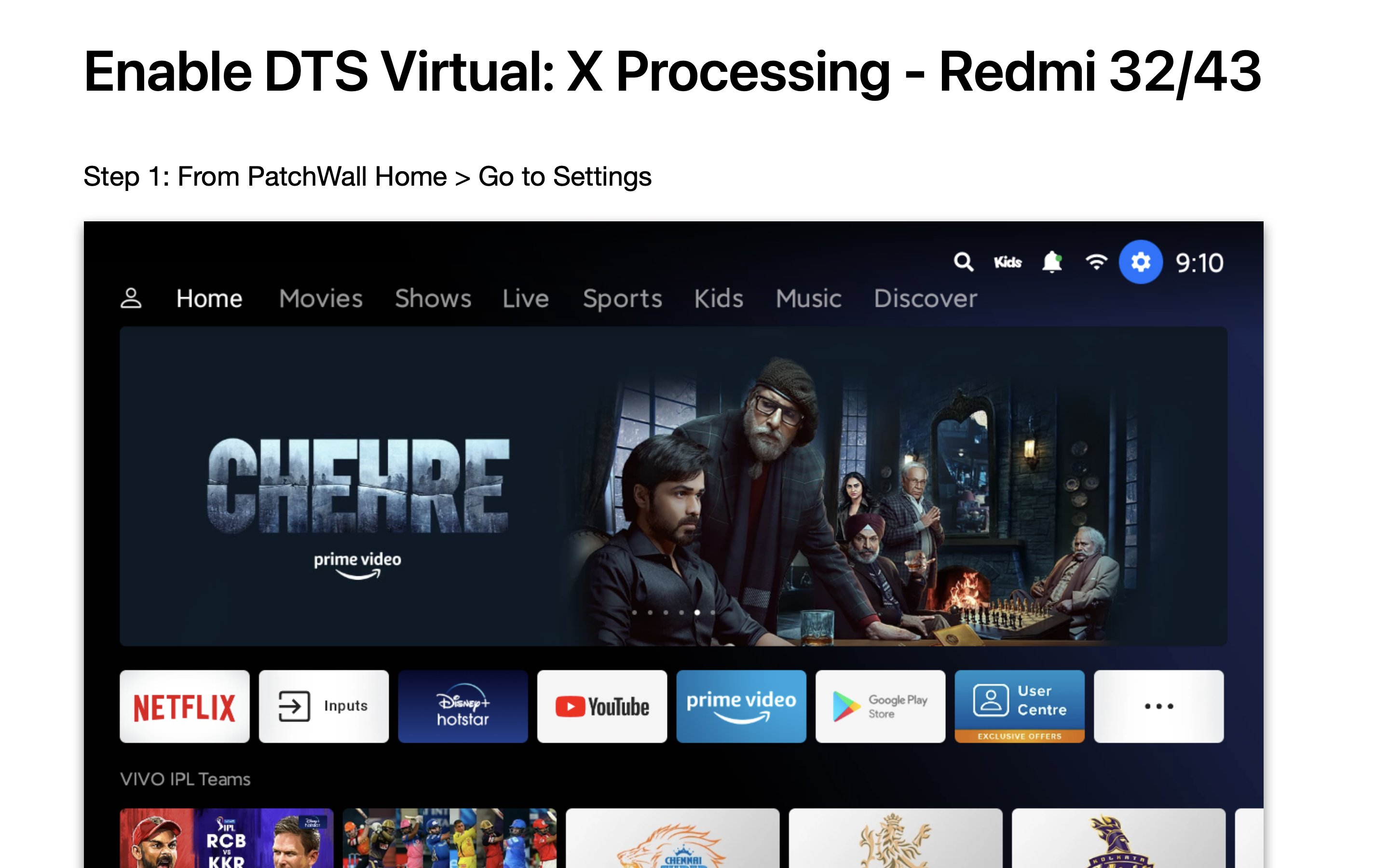 Dts virtual sales x tv