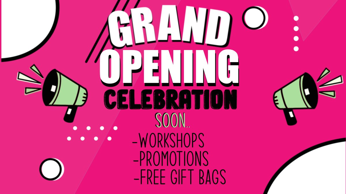 Workshops, Promotions and Freebies...in our Grand Opening Celebration!!! Subscribe to our newsletter to be the first one to know the time and date. - mailchi.mp/b3e92c8a0079/w…