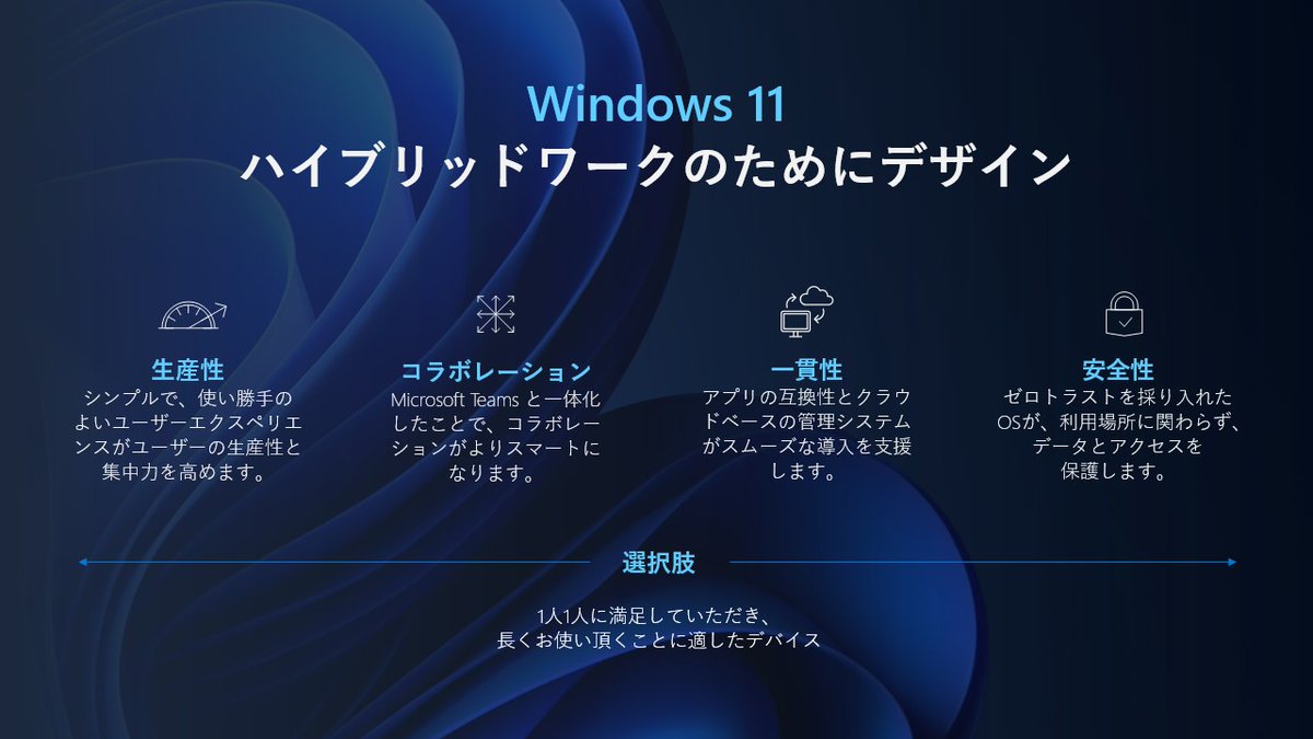 mskkpr's tweet photo. 【 4 つの柱 から知る Windows 11】
先日リリースされた #Windows11 を、4 つの柱をベースに新機能や概念を解説しました。
#リモートワーク によるストレスを軽減する工夫として、新 UI ではウィンドウの角を丸めているなど、現在ならではの Tips もご紹介。 #MSDD2021 #H04 https://t.co/w2jf1pWVqA https://t.co/wc4OFA468p
