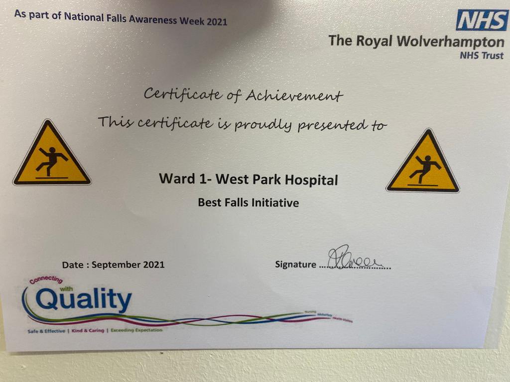 So proud of my team! Working hard to raise fall’s awareness and prevention @ruthygal1969 @RWT_NHS #fallsprevention #patientsafety #newinitivie #alwaysprogressing #alwayslearning