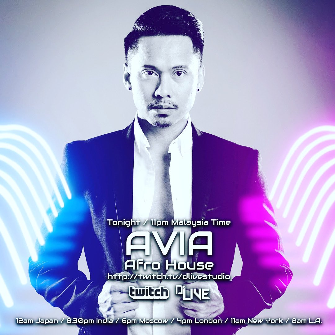 DLiveDJStudio's tweet photo. Tonight presents you AVIA @avilaarvin with Afro House Music 🎵🙌🏻🙌🏻🙌🏻
.
11pm Malaysia Time (8.30pm India / 4pm London / 11am New York / 8am L.A.)
.
https://t.co/O1UGHkVom9
.
#twitch #livestream #dj #deejay #housemusic #afrohouse https://t.co/oC73LzCax9