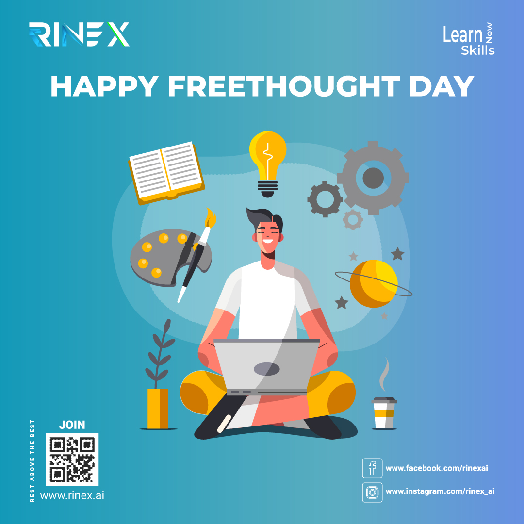 Never set boundaries while learning. Let's be educated, liberal and logical in every possible way on this #NationalFreethoughtDay.
visit our website: rinex.ai
#freethoughtday #FreeThoughtDay #NationalFreethoughtDay2021 #RineX #technicalcourses