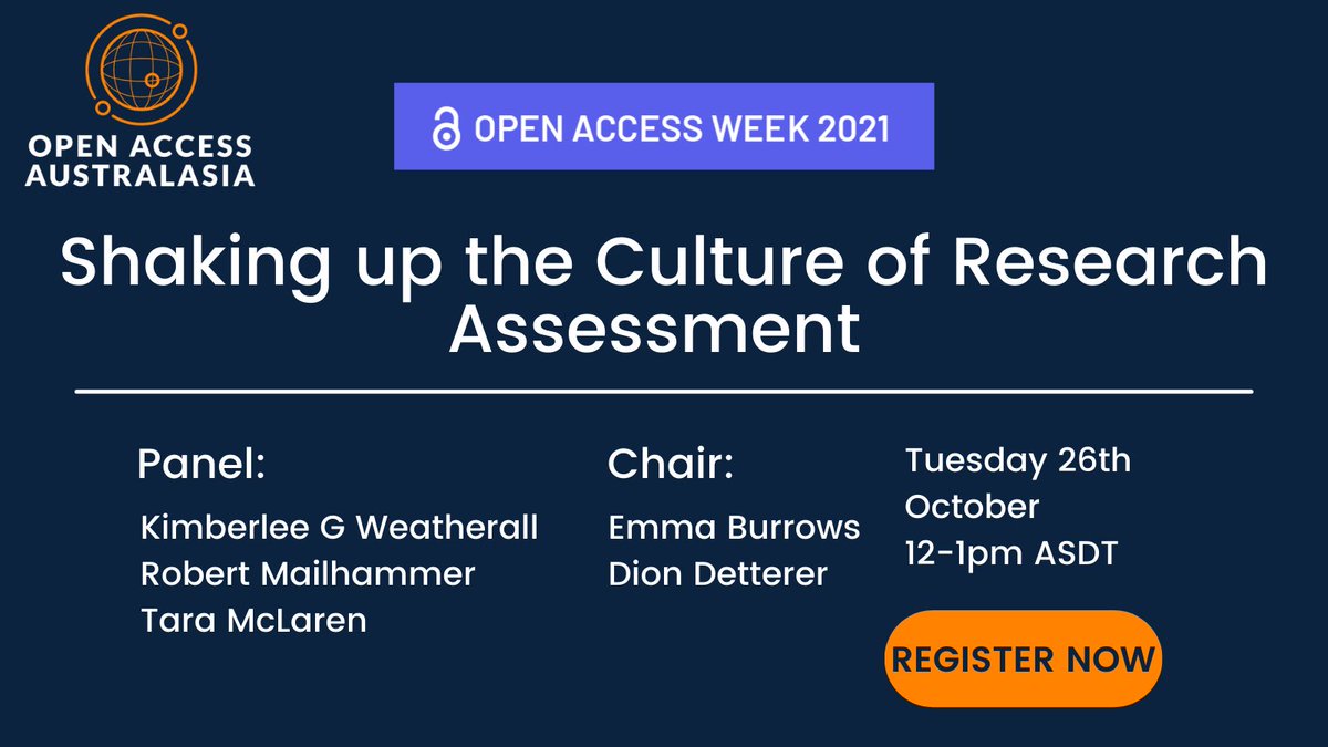 openaccess_anz's tweet photo. Join us for a panel discussion on ways in which research assessment can be improved!
Register now https://t.co/o1duz7ZVYM https://t.co/FfalCr5img