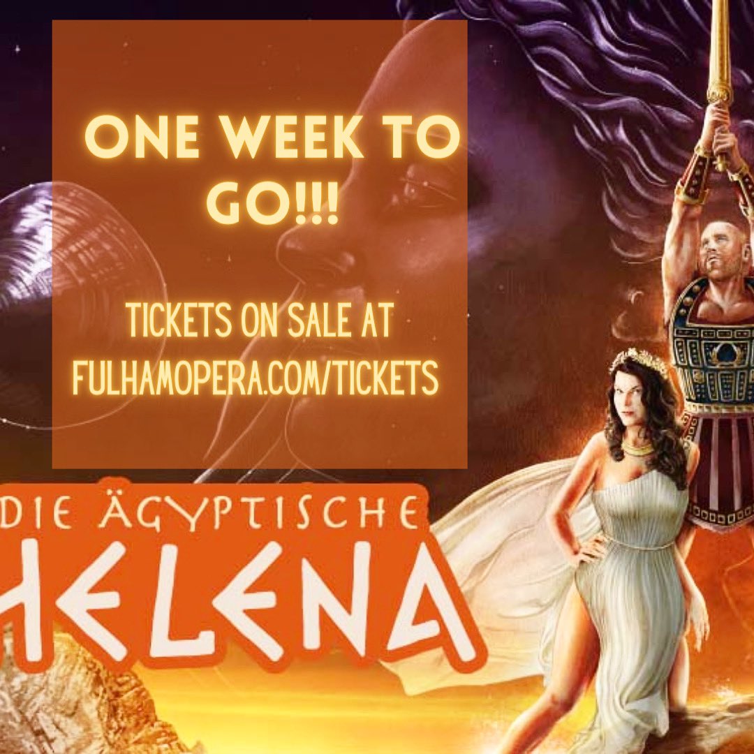 RegentsOpera's tweet photo. This is not a drill! We open in one week! Book your tickets now
https://t.co/T0uNtnMfLh
.
.
.
#OneWeekToGo #ComeToOurShow #DieÄgyptischeHelena #GreekMythology #FulhamOpera #FulhamHelena #RichardStraussOpera https://t.co/gUu6PXdQoO