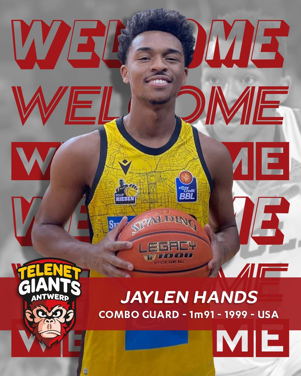 Telenet Giants Antwerp sign Jaylen Hands @JHANDS08