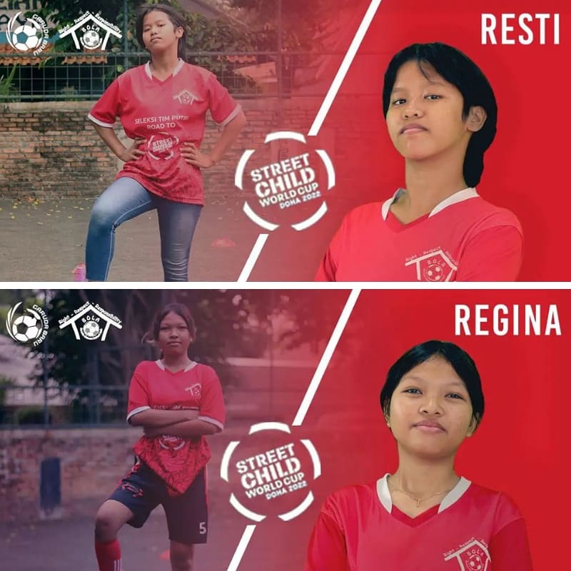 GarudaBaru_ID's tweet photo. 10 dari 14 anak perempuan ini akan mewakili Indonesia untuk berlaga di Street Child World Cup 2022 di Doha, Qatar. Bukan hanya untuk berkompetisi, tetapi juga menjadi suara bagi anak-anak Indonesia agar terpenuhi hak-haknya. Yuk kasih semangat buat mereka 🇮🇩 https://t.co/bcfr9qXOdQ