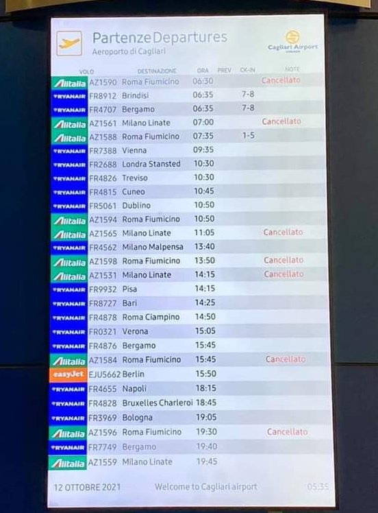 Buongiorno dalla continuità territoriale in Sardegna.
Roma e Milano già da giorni e per chissà quanto sono praticamente inaccessibili.
Una politica imbarazzante e vergognosa ha permesso questo.