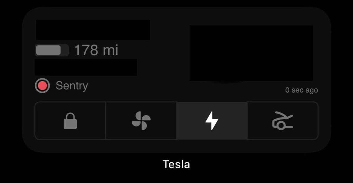SawyerMerritt's tweet photo. A source has informed me that Tesla will be adding quick controls to the iOS widget very soon. Here's a special look at it below. Android widgets for new app also coming soon. https://t.co/xLsFAYM0st