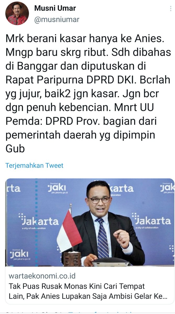 Menurut teman2 propesor ini layak sbg rektor nggak? mana ada UU pemda, DPRD Prov bagian dr pemda yg dipimpin gubernur, DPRD itu legistatif, gubernur itu eksekutif, beda jalur, ngawur kok pol2 an. rektornya sj kyk gini, gmn mahasiswanya🙉🙉
@sankuroZ <a href="/NZDonjuanX8/">DonjuanX</a> <a href="/CasanovaX8X/">Casanova</a>