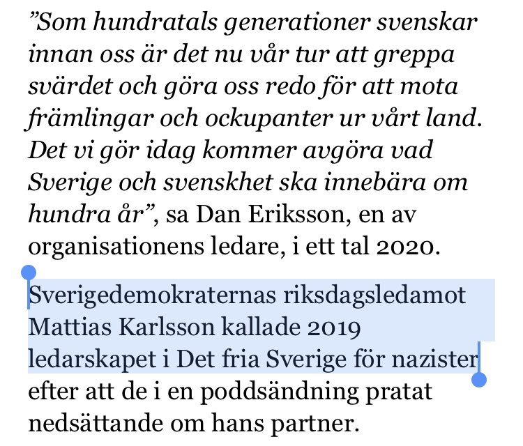Jimmie Åkesson skriker att han inte är nazist.

Samtidigt anställer han en tjänsteman i riksdagen som enligt #SD:s egen definition är – nazist. 

expo.se/2021/10/sd-tja…