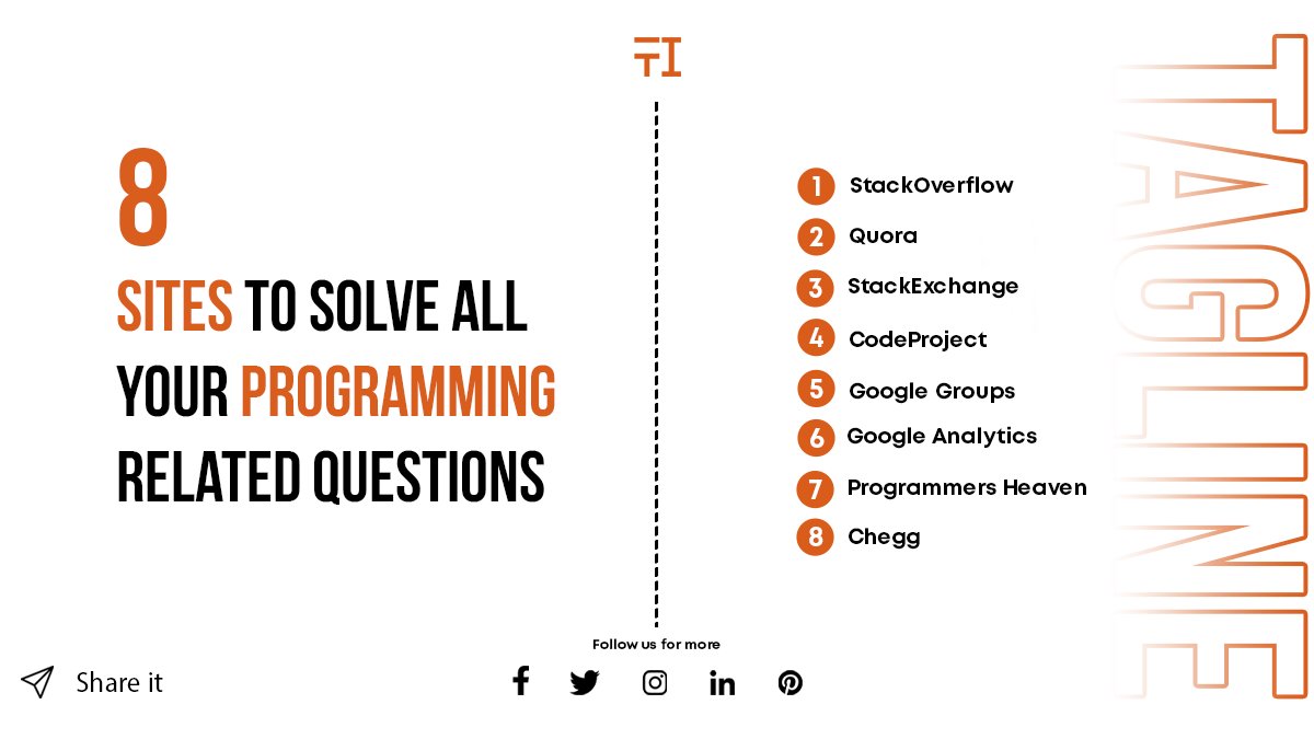 InfotechTagline's tweet photo. 8 Sites to Solve All Your Programming Related Questions
:
#pythonprogramming #programminglife #programminglanguage #learnprogramming #crossfitprogramming #programming_language #programmingofficial https://t.co/F62cKPAgm2