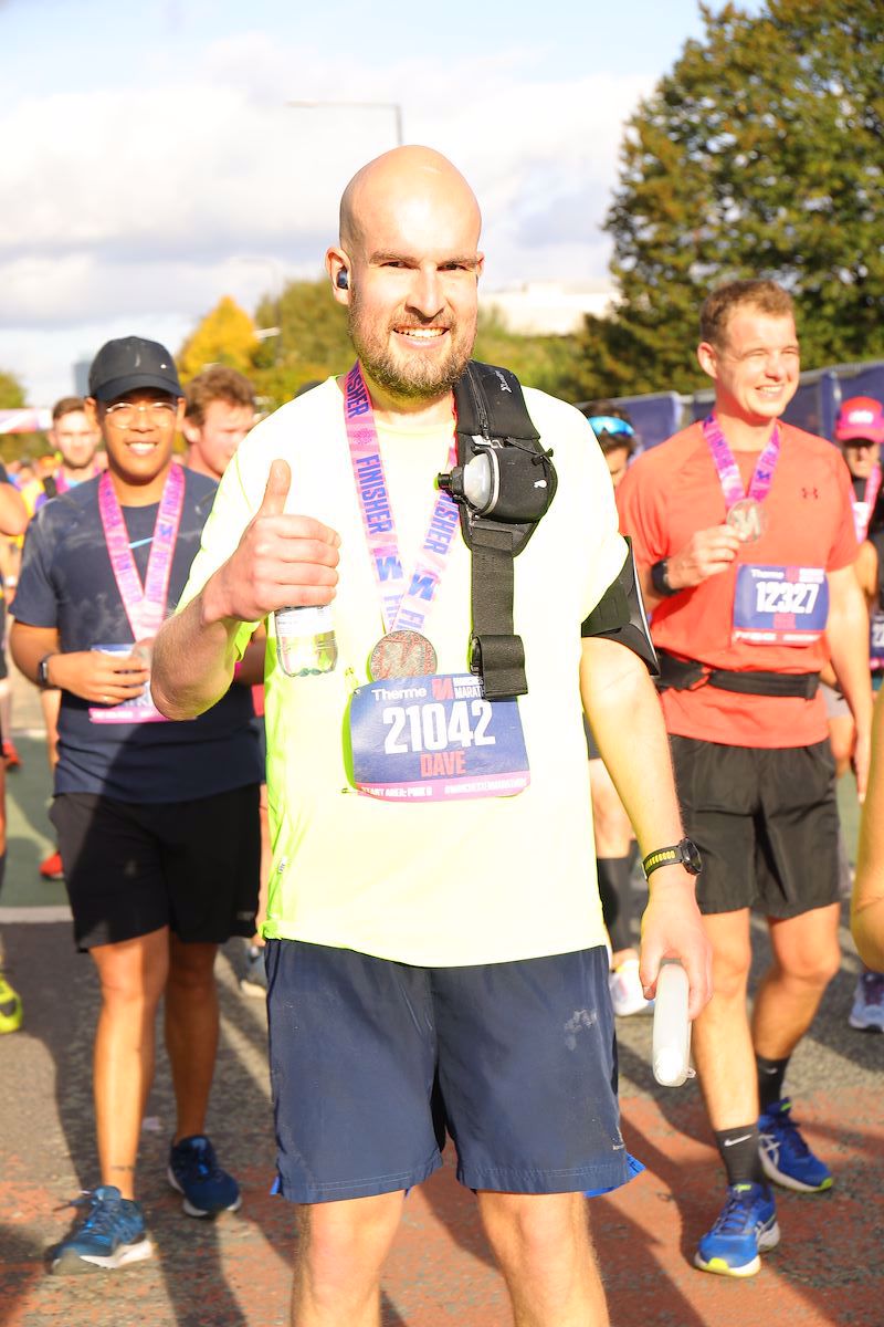 Padmore's tweet photo. I don't normally go in for the photos at running events. But some of these from @Marathon_Mcr were fantastic so I had to get the lot! Love the mixture of emotions! Still buzzing from Sunday, will I be signed up for 2022 by the end of the day!? #ManchesterMarathon #ukrunchat https://t.co/gcSz8qK5XK