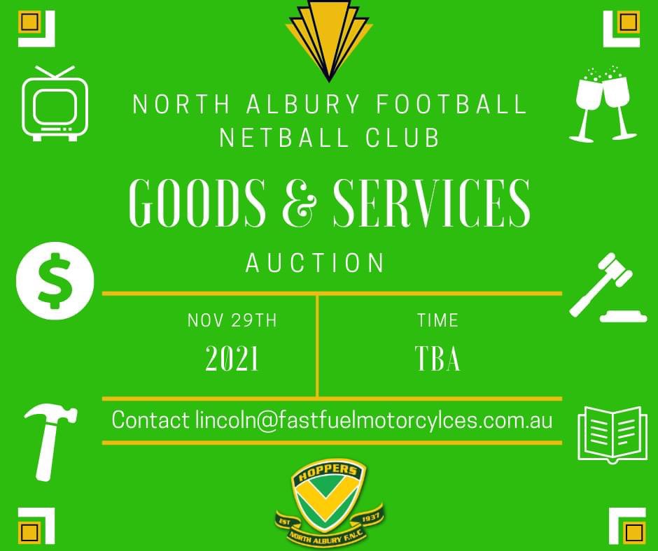 North AlburyFNC (@northalburyfnc) on Twitter photo Support the club and promote your business by donating an item at this years Goods & Services Auction! Even if it's an old juicer your Nan got you for Xmas... π’π‘π’
Contact lincon@fastfuelmotorcycles.com.au with a description and retail price! Support the club and promote your business by donating an item at this years Goods & Services Auction! Even if it's an old juicer your Nan got you for Xmas... π’π‘π’
Contact lincon@fastfuelmotorcycles.com.au with a description and retail price!