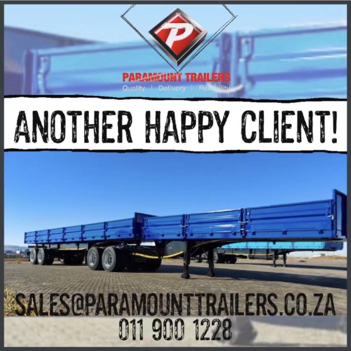 Paramounttrail1's tweet photo. Website: https://t.co/WvsfHfor1q
🚛Customised, designed and manufactured for the specific industry you specialize in, our trailers are expertly produced for your particular needs! 
ℹ️Call us 011 900 1228
ℹ️Email us sales@paramounttrailers.co.za 
#leadingmanufacturers #paramount https://t.co/7bZZuAKU0r