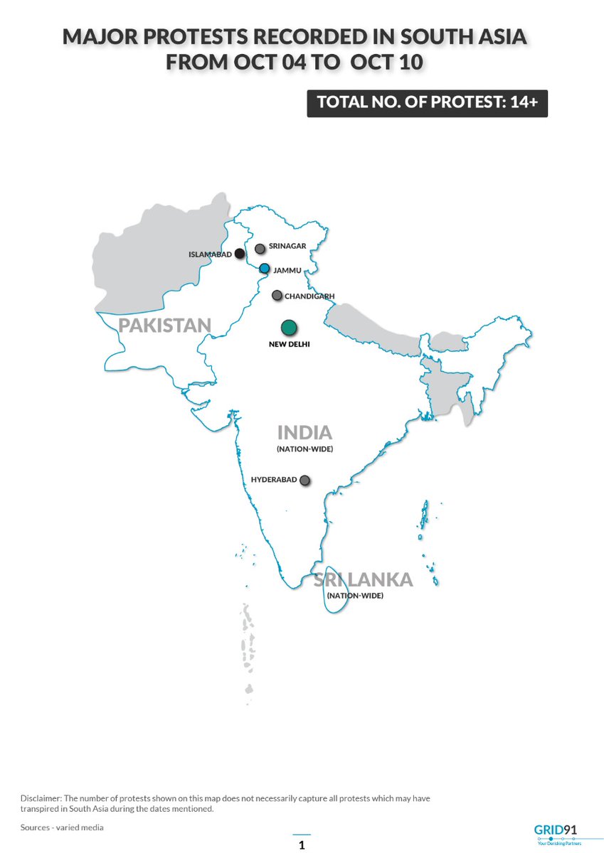 grid91_official's tweet photo. Tracking Major Protests in South Asia & South East Asia: Week of October 4 to October 9.
Get the full report here- - - >https://t.co/xQq00BCGj1
#protest #unrest #risk #riskmanagement #resilience #businesscontinuitymanagement #intelligence #preparedness #globalprotesttracker https://t.co/6h5GNZZNir